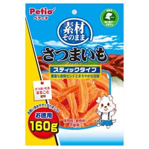 Petio Petio 狗零食 天然原味 香甜高纖乾甘薯條 腸胃健康 160g (90501326)