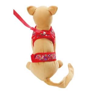 Petio 田園風柔軟胸帶牽引繩 紅色 S (貓用) (91601894) (W55271) (圖片5)