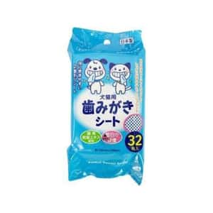 口腔護理 日本PetPro 含綠茶精華 寵物潔齒布 32片入 (貓犬用) (藍)
