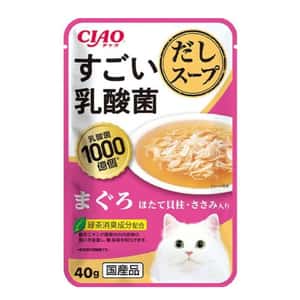 CIAO CIAO 貓濕糧 日本乳酸菌軟包 1000億個乳酸菌 金槍魚+扇貝+雞肉 40g (粉紅) (IC-441)