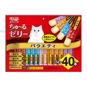 CIAO CIAO 貓零食 日本啫喱果凍棒 金槍魚+鰹魚+雞肉+雞肉女王蟹 15g 40本入 (TSC-136)