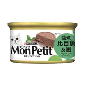 MonPetit MonPetit 貓罐頭 至尊系列 醬煮比目魚及蝦 85g (醬煮系列) (綠) (NE12341498)