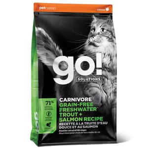 GO GO! SOLUTIONS 無穀物貓糧 活力營養系列 淡水鱒魚三文魚 16lb (FG00532T)