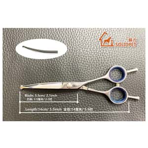 皮膚毛髮護理 Solidpet蘇力 專業美容剪 圓頭彎剪 5.5吋 (HT550C)