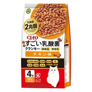 CIAO CIAO 貓糧 日本2兆個乳酸菌 雞肉味 190g 4袋入 (橙) (P-303)