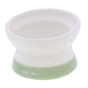 飲食用具 Petio Add Mate 斜口陶瓷高腳防滑貓碗 乾糧專用 綠底 (91502703)