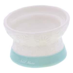 飲食用具 Petio Add Mate 斜口陶瓷高腳防滑貓碗 乾糧專用 藍底 (91502704)