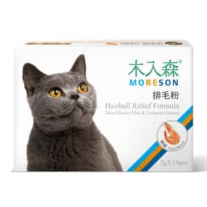 貓咪去毛球 木入森MORESON 貓咪保健品 排毛粉 鮮蝦風味 2g x 15包 (MRSC002)