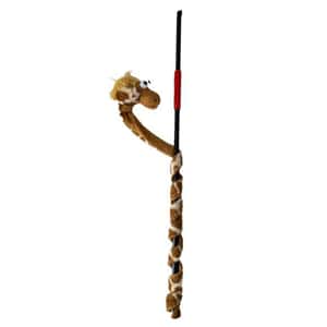 逗貓棒 Billipets 逗貓棒 超⻑⽑絨動物頭系列 啡色鹿 70cm (NS-16125C)