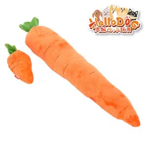 HelloDOG 玩具嚴選 胡蘿蔔耐咬磨牙發聲狗1件 (隨機款) (圖片3)