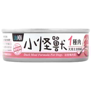 怪獸部落 怪獸部落 1&2種肉狗主食罐 純鴨肉 82g (A019)