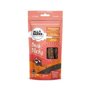 All Barks All Barks Bush Sticks 袋鼠鹿肉棒棒狗小食 110g (DTABFAAB009ZZ)