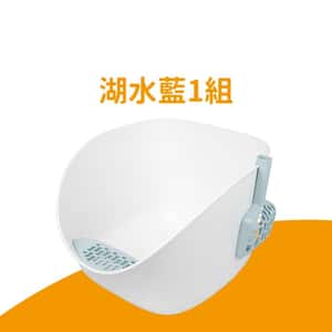 貓砂盆 汪喵星球 DogCatStar 專利小白鯨砂盆 湖水藍 (49.5*41.5*35cm) (GC888)