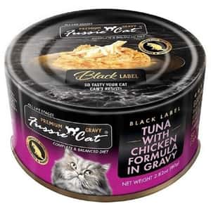 Fussie Cat Fussie Cat 貓罐頭 肉汁主食罐(湯) 極品吞拿魚 + 雞肉 Tuna with Chicken Formula in Gravy 80g (FUG-YLC) (新舊包裝隨機發貨)
