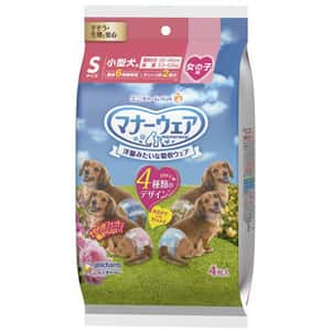 狗尿墊 Unicharm ⺟⽝⽤禮儀褲-S-碼 3.5-5.5kg 20-40cm 4片 (ucj2s1)