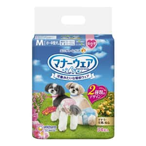 狗尿墊 Unicharm ⺟⽝⽤禮儀褲-M-碼 5-8.5kg 35-45cm 34片 (ucj2m2)