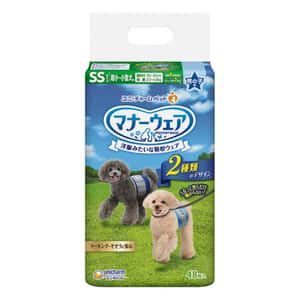狗尿墊 Unicharm 公⽝⽤禮儀褲-SS-碼 2.5-4kg 30-35cm 48片 (ucj1ss2)