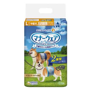 狗尿墊 Unicharm 公⽝⽤禮儀褲-L-碼 7-10kg 45-50cm 40片 (ucj112)