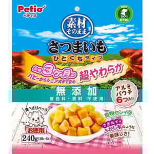 Petio Petio 狗零食 天然原味 無添加超柔軟一口甘薯粒粒 240g (90503288)