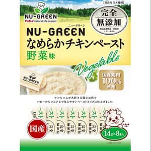 Petio Petio NU-GREEN 日本產 狗零食 無添加 雞肉肉醬 蔬菜味(+鐵質・β-胡蘿蔔素) 14g 8本入 (90503149)