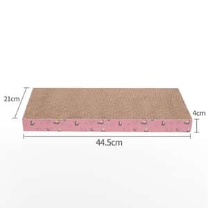 貓抓板 貓爬架 HelloDOG 玩具嚴選 瓦楞紙貓抓板 長方形粉紅色 1件