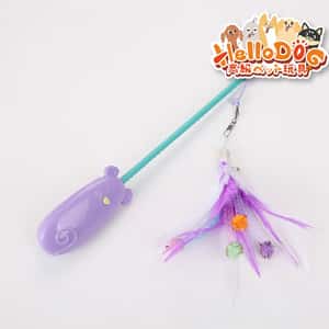 HelloDOG 玩具嚴選 貓貓雷射老鼠逗貓棒 1件 (隨機款) (圖片3)