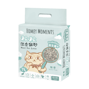 豆腐貓砂 Homey Moments 益生菌活性碳粒粒 混合貓砂 (原味/無香味) 7L (TAHMNW08005ZZ) (新配方)