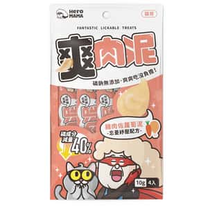 HEROMAMA HeroMama 貓零食 爽肉泥系列 雞肉蘿蔔 忘憂紓壓 10gx4