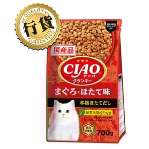 CIAO CIAO 貓糧 脆脆糧 吞拿魚+帶子味 700g (P-451)