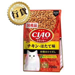CIAO CIAO 貓糧 脆脆糧 雞肉+帶子味 700g (P-453)