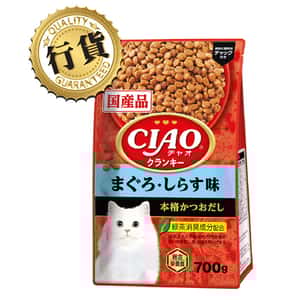 CIAO CIAO 貓糧 脆脆糧 吞拿魚+白飯味 700g (P-454)