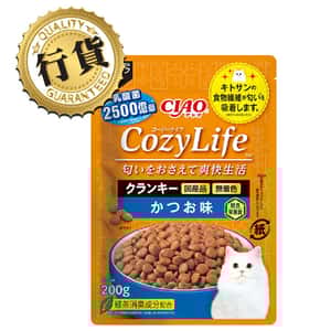 CIAO CIAO 爽快生活乳酸菌+甲殼素貓糧 木魚味 200g (P-372)