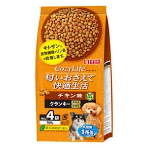 CIAO CIAO 狗糧 日本INABA 爽快生活乳酸菌+甲殼素消臭狗糧 雞肉味 190g×4袋 (DD-131)
