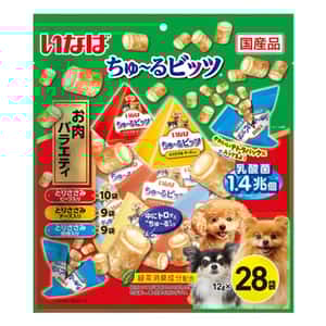 CIAO CIAO 狗零食 1.4兆乳酸菌 夾心餅 芝士及牛肉及雞軟骨味 12g×28袋 (DS-412)