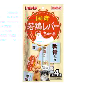 CIAO CIAO 狗肉泥 日本國產系列 雞肝及雞軟骨肉醬 14g×4本 (DS-434)