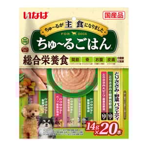 CIAO CIAO 狗肉泥 主食肉醬系列 雞肉及野菜及牛肉味 14g×20本 (DS-258)