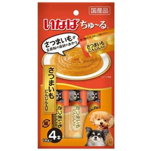 CIAO CIAO 狗肉泥 腸道健康配方 蕃薯及紅蘿蔔肉醬 14g×4本 (DS-308)