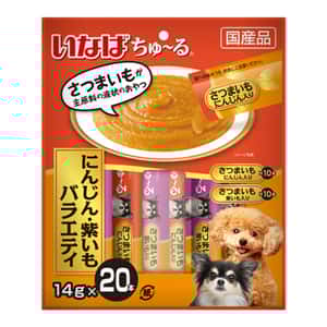 CIAO CIAO 狗肉泥 腸道健康配方 紫薯及蕃薯紅蘿蔔肉醬 14g×20本 (DS-310)