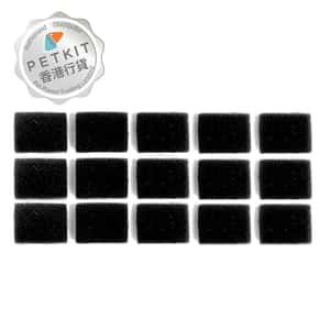 PetKit濾芯套裝，黑色方形濾芯15片，附PetPlanet Trading Limited授權經銷商標誌