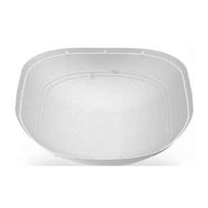 PetKit貓砂盆內部，白色圓形設計，帶通風孔和清潔結構，適合寵物使用