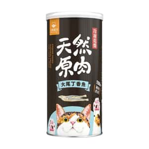 貓零食狗零食 汪喵星球 凍乾 DogCatStar 冷凍乾燥原肉貓零食 罐裝大尾丁香魚 50g (FS414)