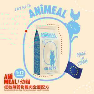 ANiMEAL ANiMEAL 貓乾糧 幼貓低敏無穀物雞肉全面配方 2kg (K-KT1-2kg)