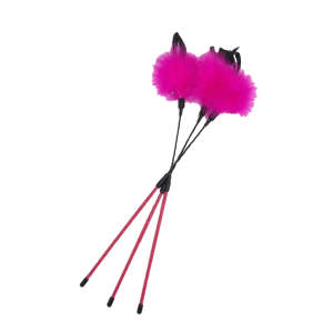 逗貓棒 DoggyMan 柔軟絨毛帶鈴鐺逗貓棒 50cm (桃紅)