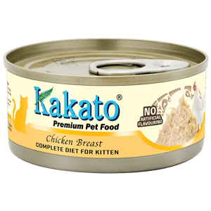 Kakato Kakato 貓罐頭 全營養單一蛋白主食罐 幼貓1–12個月及增重配方 雞胸 70g (TD0782EIN)