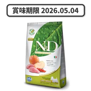 Farmina Farmina N&D 狗糧 無穀物狗糧 成犬細粒糧配方 蘋果+野豬 7kg (NDDBS070) (賞味期限 2026.05.04)