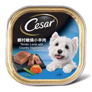Cesar 西莎 Cesar西莎 鋁罐狗罐頭 星級美饌系列 鄉村嫩燒小羊肉 Tender Lamb with Country Vegetables 100g (10279554)