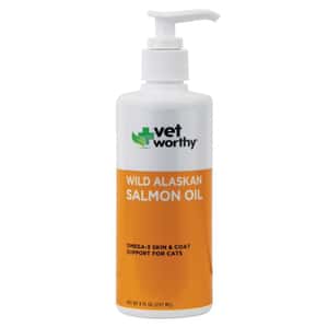 營養膏 Vet Worthy 野生阿拉斯加三文魚油 (貓用) Wild AK Salmon Oil 8oz (0063)