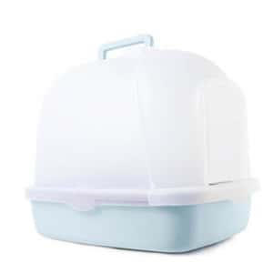 貓咪日常用品-全封閉式貓砂盆-豆腐貓砂適用-顏色隨機-貓砂盆-寵物用品速遞