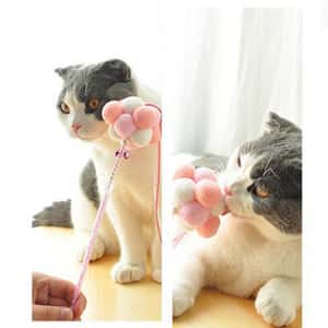 HelloDOG 玩具嚴選 仙女流蘇鈴鐺逗貓棒 (顏色隨機) (圖片4)