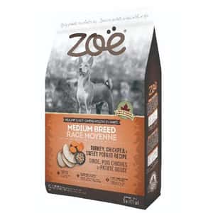 ZOE ZOE 狗糧 火雞配鷹咀豆及甜薯 成犬益生菌腸道活化配方ZO927 11lbs (5kg)